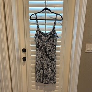 Torrid Hidden Skull Print Dress with Cinch Waist and Ruffle Detail - Size 2